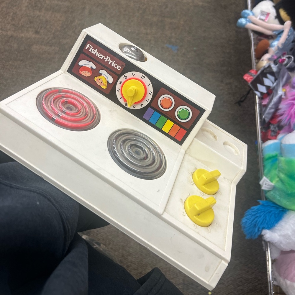 Fisher-Price Red and Yellow Learning Toy Stove